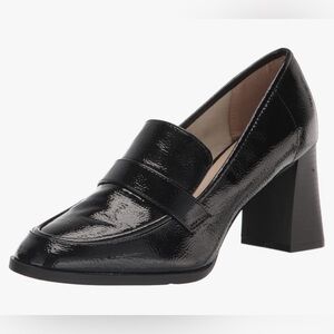 Life Stride Farrah Block Heel Loafer - Black (6W)